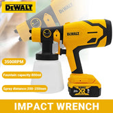 Dewalt Cordless Electric 800ML Spray Gun Portable Paint Sprayer High Power Auto Furniture Coating Airbrush For Dewalt Battery